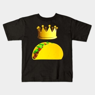 Taco King Funny Foodie Kids T-Shirt